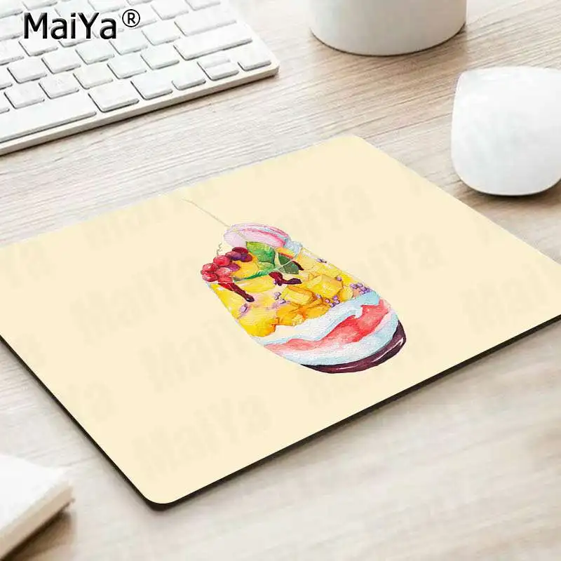No Lock Edge18x22cm MaiYa нескользящий ПК торт живопись красивый коврик для мышки в стиле аниме игровой коврик мышь - Цвет: No Lock Edge18x22cm