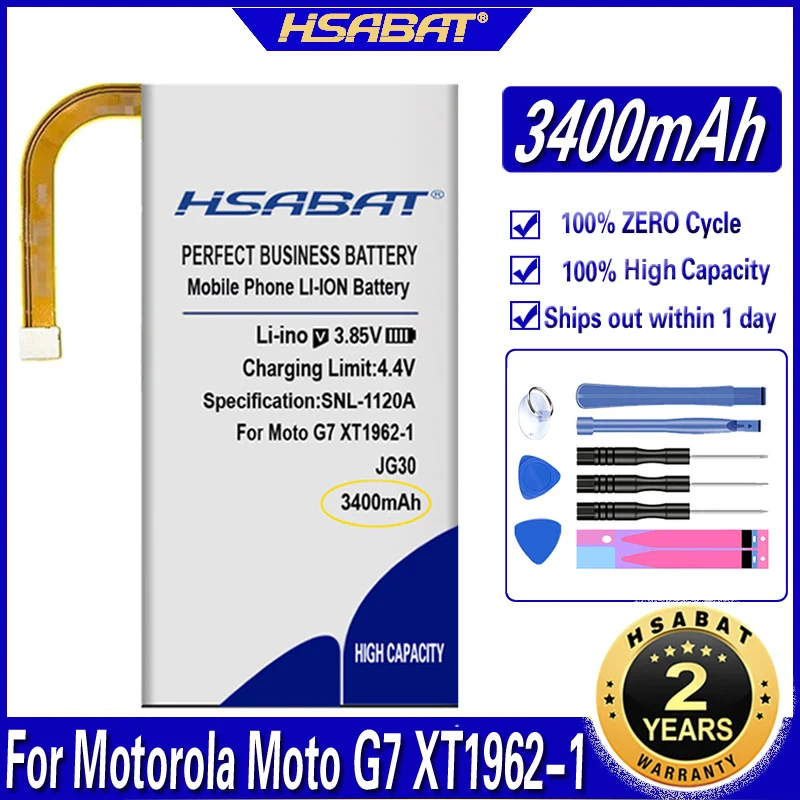 HSABAT JG30 3400mAh Мобильный телефон Аккумулятор для Motorola Moto G7 XT1962-1 | Мобильные телефоны