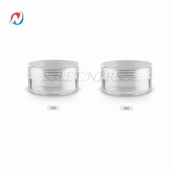 

40pcs 10G/10ML Round Plastic PS Clear Jars with Screw Cap Lids for Small Jewelry, Holding/Mixing Paints, Art Accessories
