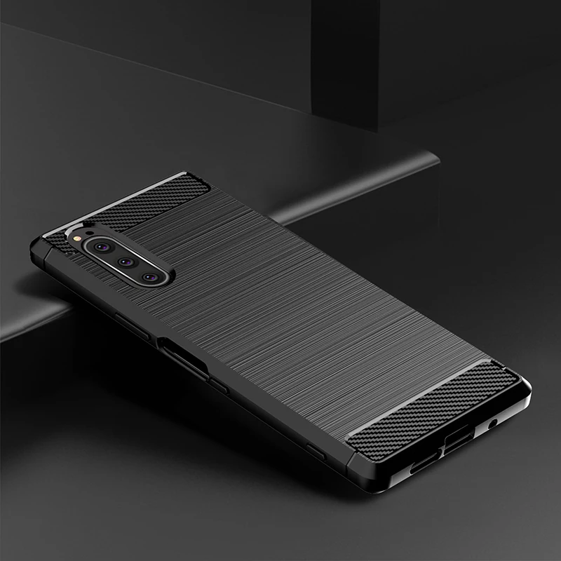 

For Sony Xperia 5 Case Silicone Rugged Armor Soft Cover Case For Sony Xperia5 2019 Phone Fundas Coque Cases