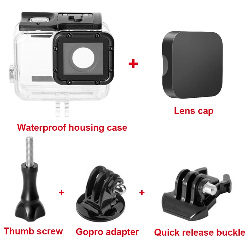 40 м водонепроницаемый чехол для подводного дайвинга+ набор цветных фильтров для GoPro Hero 7 6 5 Black camera go pro Аксессуары - Цвет: standard Package 2