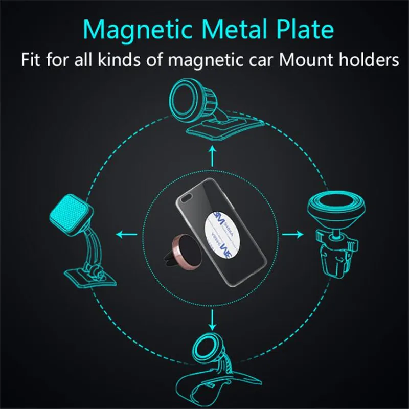 Металлическая пластина магнитный диск для автомобиля держатель для телефона магнит металлическая пластина железные листы для вентиляционного отверстия Автомобильный держатель Подставка для телефона tutucu