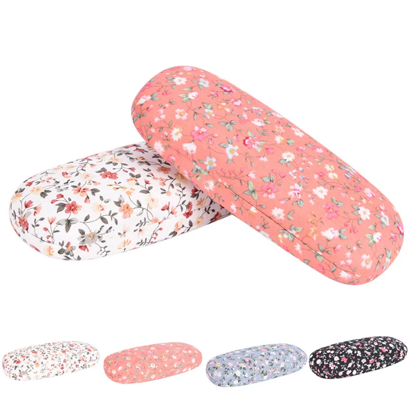 Protable Floral Sunglasses Hard Eye Glasses Case Sunglasses Case Eyewear Protector Box Pouch Bag