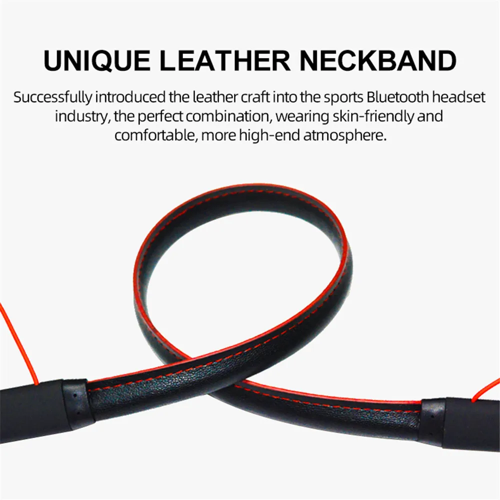 Наушники EARDECO с кожаным шейным ободом беспроводные наушники поддержкой Bluetooth