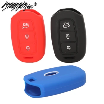

jingyuqin 30pcs For Hyundai i30 i35 i40 Azera Elantra Solaris Grandeur Ig Accent Santa Fe Fob Case Silicone Car Remote Key Cover