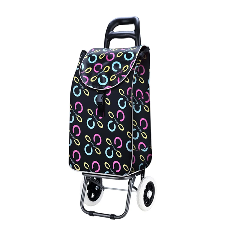  Shopping Cart Shopping Cart Small Pull Cart Portable Trolley Collapsible Trolley Car Luggage Cart T