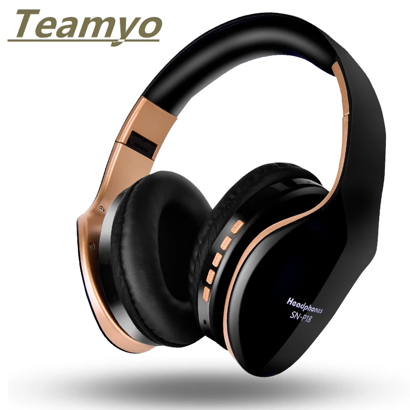 

Teamyo Wireless Headphones Bluetooth Headset Foldable Stereo Headphone Gaming Earphones With Microphone For PC Mobile phone Mp3