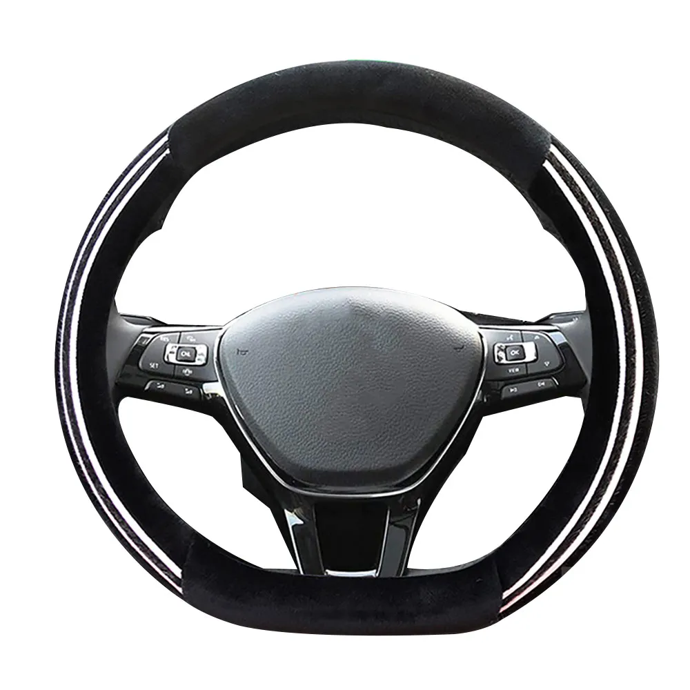 TiOODRE Anti Slipping Steering Wheel Cover Furry Easy Installation