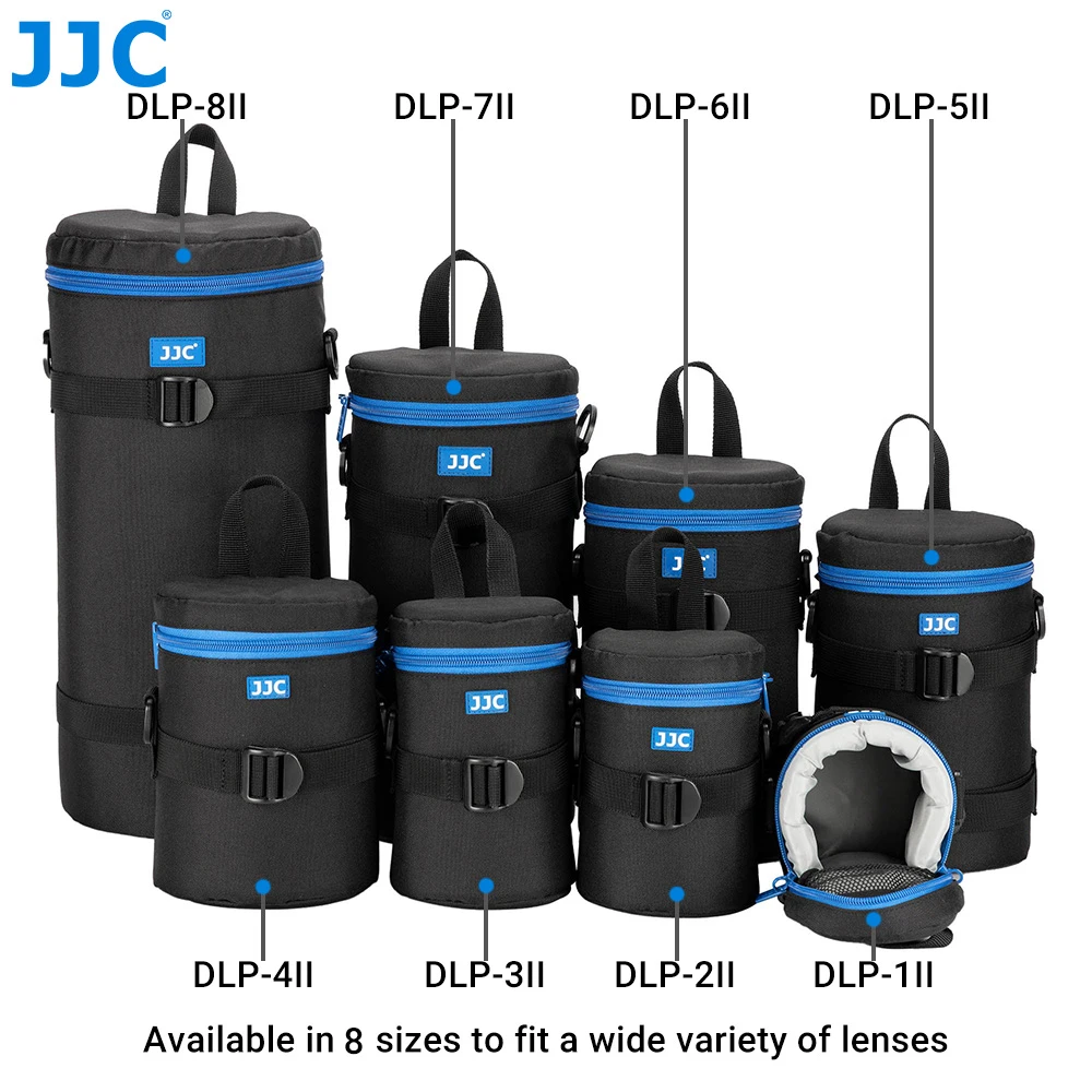 3-Pack Lens Pouch Set - Small, Medium, Large Neoprene Cases For Canon, Nikon, Sony Cameras