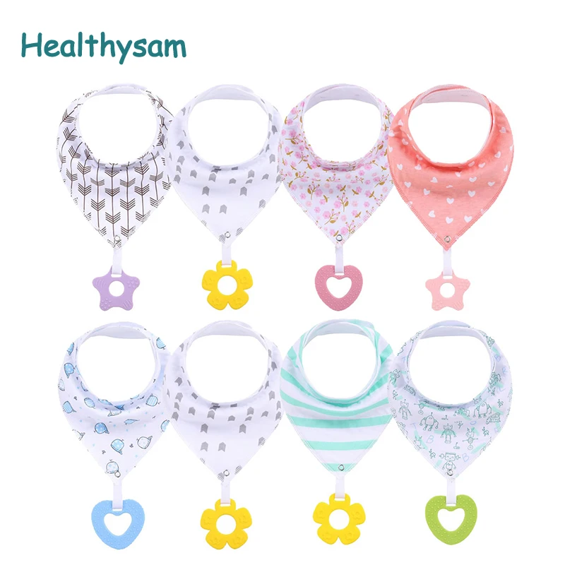 Baberos baberos Bandana para bebés para dentición y Baberos de algodón Super suave absorbente, juego de juguetes para dentición niño bebé alimentar Baberos
