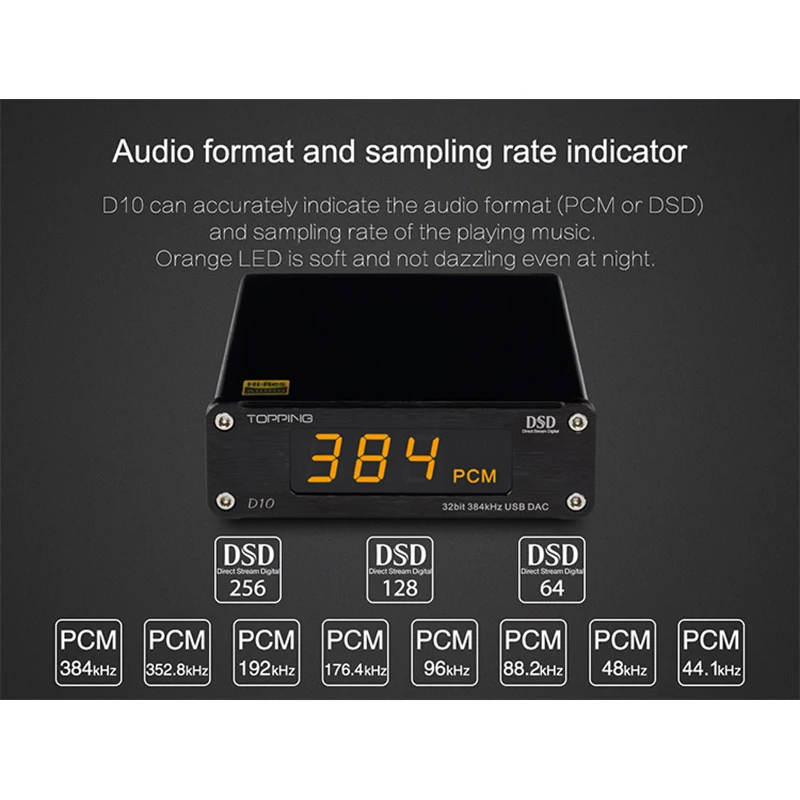  TOPPING D10 usb dac spdif A dac XMOS XU208 ES9018K2M decodificador OPA2134 óptico Coaxial salida rc