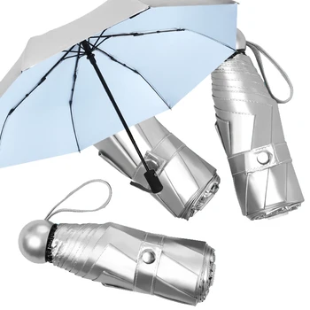 

Super Anti UV Mini Umbrella Rain Women Manual/Automatic Sliver Coating Portable Sun Umbrella For Men 3 Folding Travel Umbrella