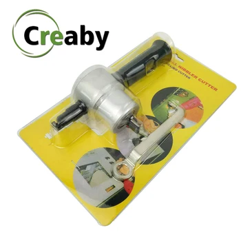 

Double Head Sheet Metal Nibbler Cutter Saw Cutter Tool Drill Attachment Free Cutting Sliver/Red