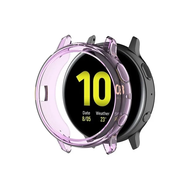 Samsung Galaxy Watch Active 2 44 мм 40 мм прозрачный ТПУ Силиконовый чехол сменный комплект SM-R830 R820 - Цвет: Purple