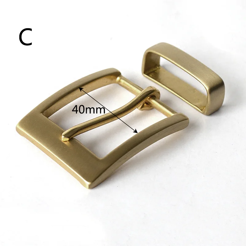 Deepeel 1pc 40mm Pure Brass Copper Pin Buckle Belt Head Carved Men Women Buckles DIY Leather Crafts Accessory for 38-39mm Belts