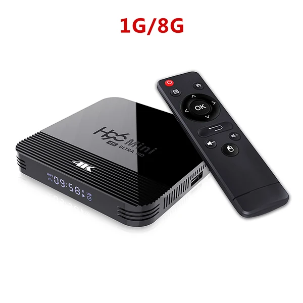 1G 8G H96 мини H8 Android 9,0 ТВ приставка RK3228A 4K Смарт ТВ приставка H.265 2,4G 5G Wifi Google плеер четырехъядерный медиаплеер Bluetooth 4,0 - Цвет: 1G 8G