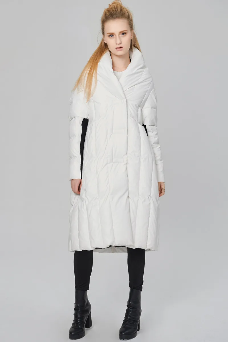 Winter Women's Quality High Coat European Parka Cloak Down Jackets Warm