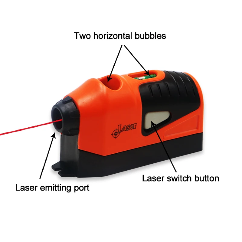 Shahe красный Вертикальный Лазерный рычаг с направляемым спиртовым уровнем инструмент лазерный точный Многоцелевой лазерный уровень измерительный инструмент