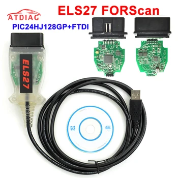 

Best V2.3.8 ELS27 FORScan Green PCB PIC24HJ128GP+FTDI Mircochip Multi-Language Works ELM327&J2534 Pss-Thru For F-ORD/M-az