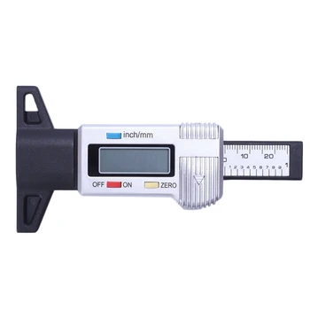 

LCD Display Digital Tyre Tire Tread Depth Gauge Brake Pad Tester Caliper 0-25mm