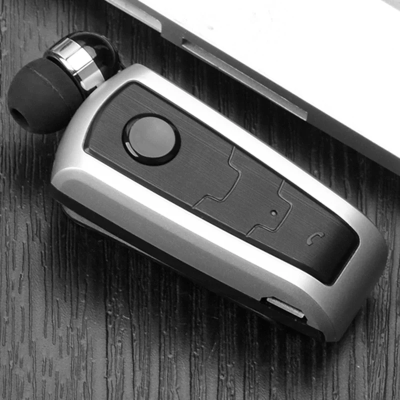 Беспроводной Bluetooth гарнитура петличный Тип Телескопический Bluetooth гарнитура с вибрацией голосовой отчет умный один для двух UY8
