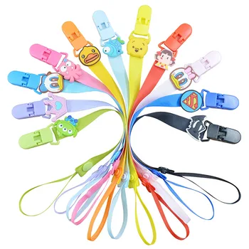 

Baby Pacifier Clips Chain Ribbon Newborn Dummy Clip Girls Boy Cartoon Nipple Holder Children Teether Anti-Drop Rope Chew Toys