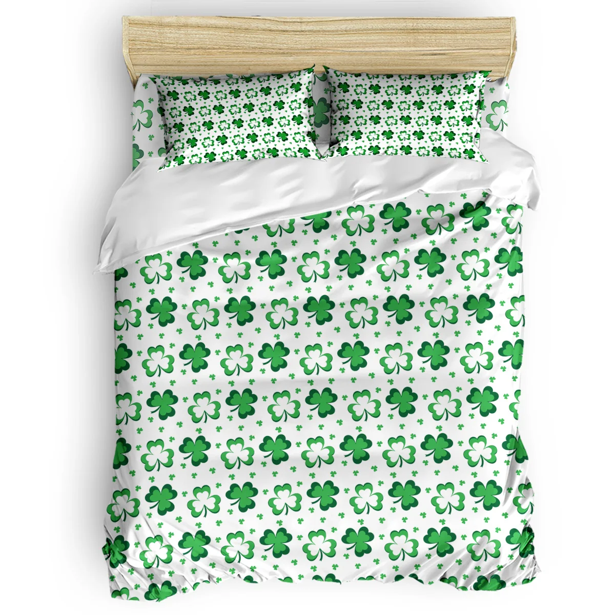 

St Patricks Day Shamrock Celebration Pattern Duvet Cover Set 3/4pcs Bedding Set Bed Sheet Pillowcases Cover Set