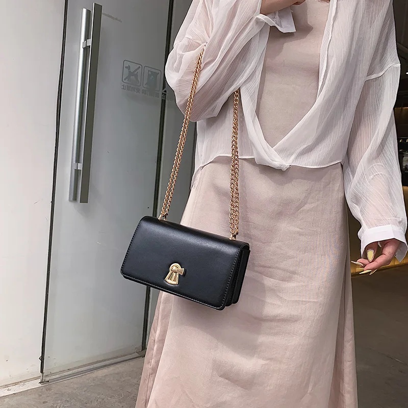 

Online Celebrity Textured Versatile Shoulder Bag Fashion High Grade Sense Bag Women's 2019 New Style Fashion Lock Shoulder Bag w