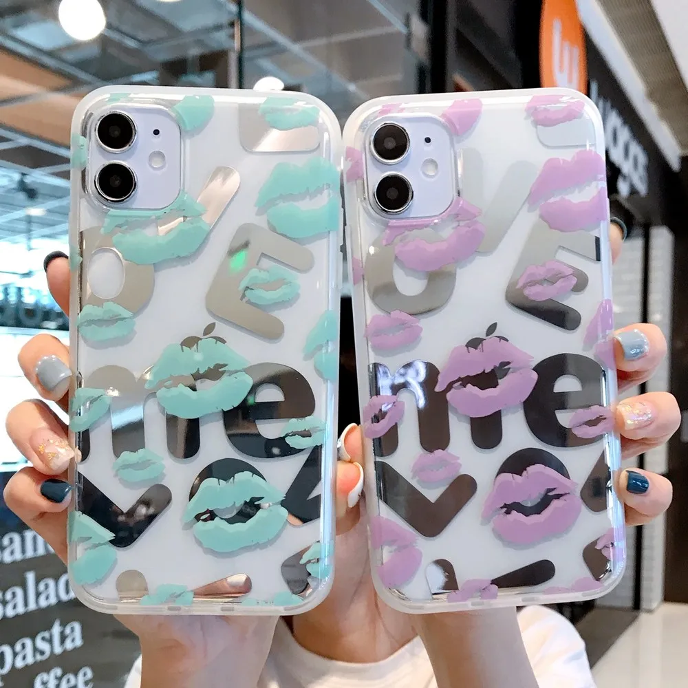 

3D stereo Luxury love me lips phone case For iPhone 11 Pro X XR XS Max 7 8 plus For samsung S10 S20 plus S10 note 10 ultra cover