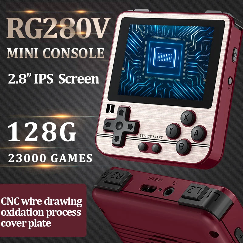 RG280V ANBERNIC чехол для телефона в виде ретро-игровой консоли открытым