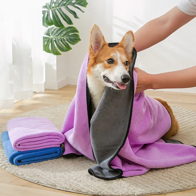 Pet Bath Towels Dog Accessories Super Absorbent Clean Up Fiber