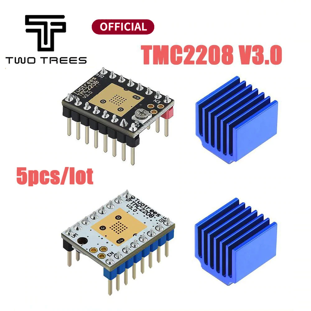 Pack of 5pcs 3D Printer Stepper Driver Module for MKS GEN L UART Mode TMC2209 MKS V2.0 Stepper Motor Driver with Radiator Screwdriver Usongshine 3D Printer TMC2209 Stepper Motor Driver Pack of 5pcs 3D Printer Stepper Driver Module for MKS GEN L UART Mode TMC2209 MKS V2.0 Stepper Motor Driver with Radiator Screwdriver Usongshine 3D Printer TMC2209 Stepper Motor Driver