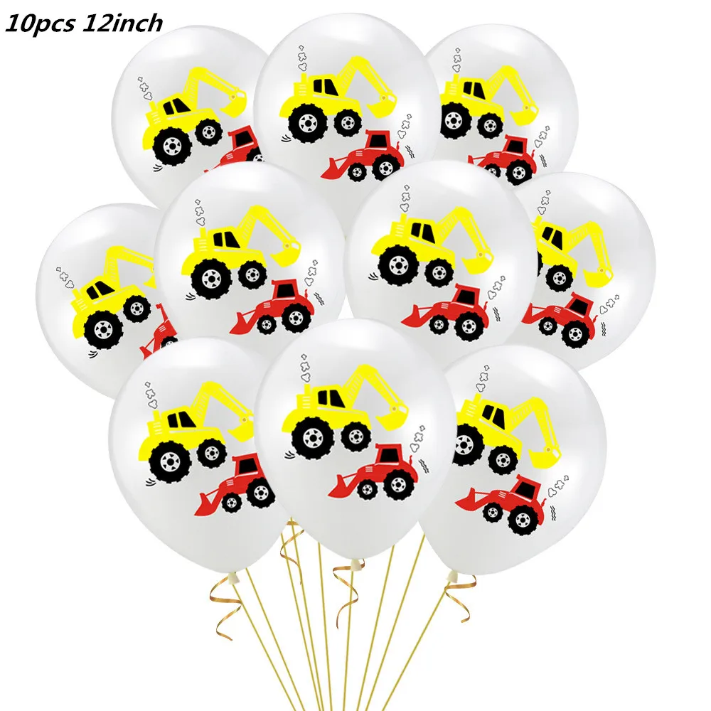 5 шт. мини-воздушные шары с героями мультфильмов автомобили пожарная машина конфетти для воздушного шара Baloons детские украшения на день рождения детский душ для мальчиков - Цвет: 10pcs latex