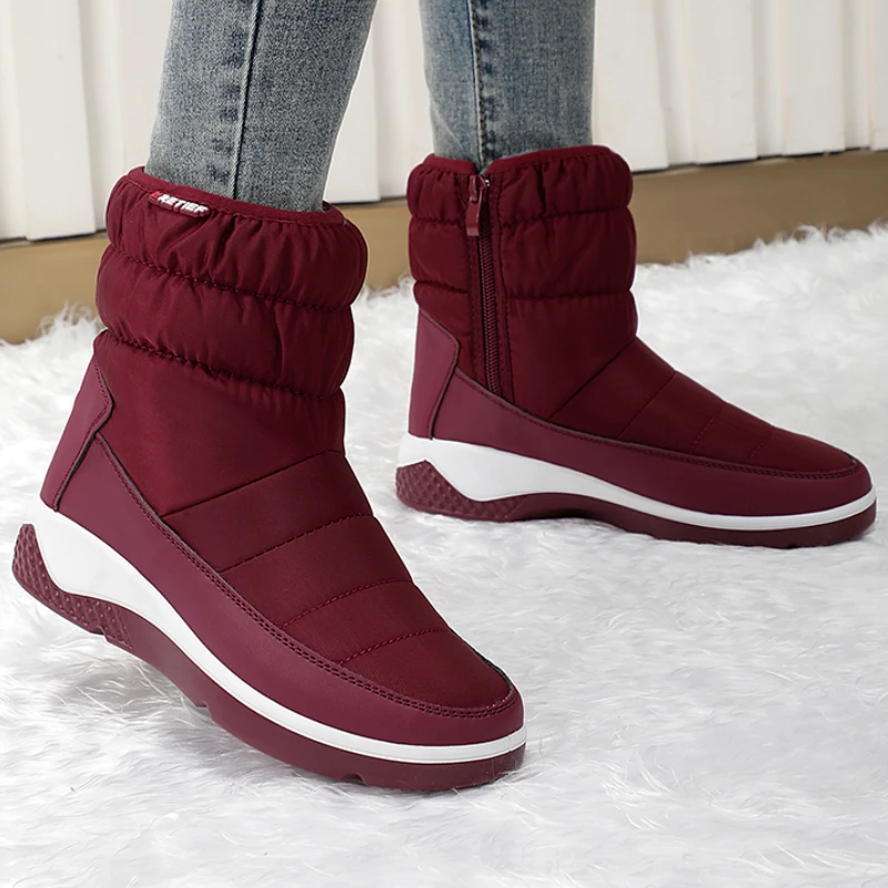 botines a la moda botas impermeable Zapatos de invierno para mujer 