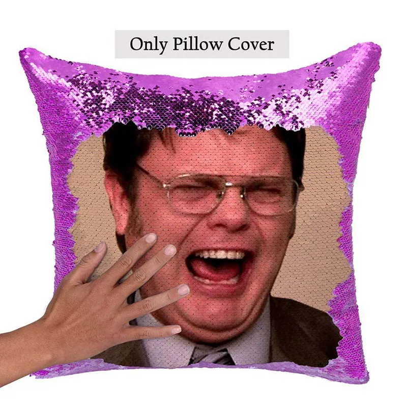 Хлопковый льняной наволочка-офисная ТВ-шоу Подушка-"idiot" Dwight Schrute Цитата Декор подарок для помолвки на день рождения