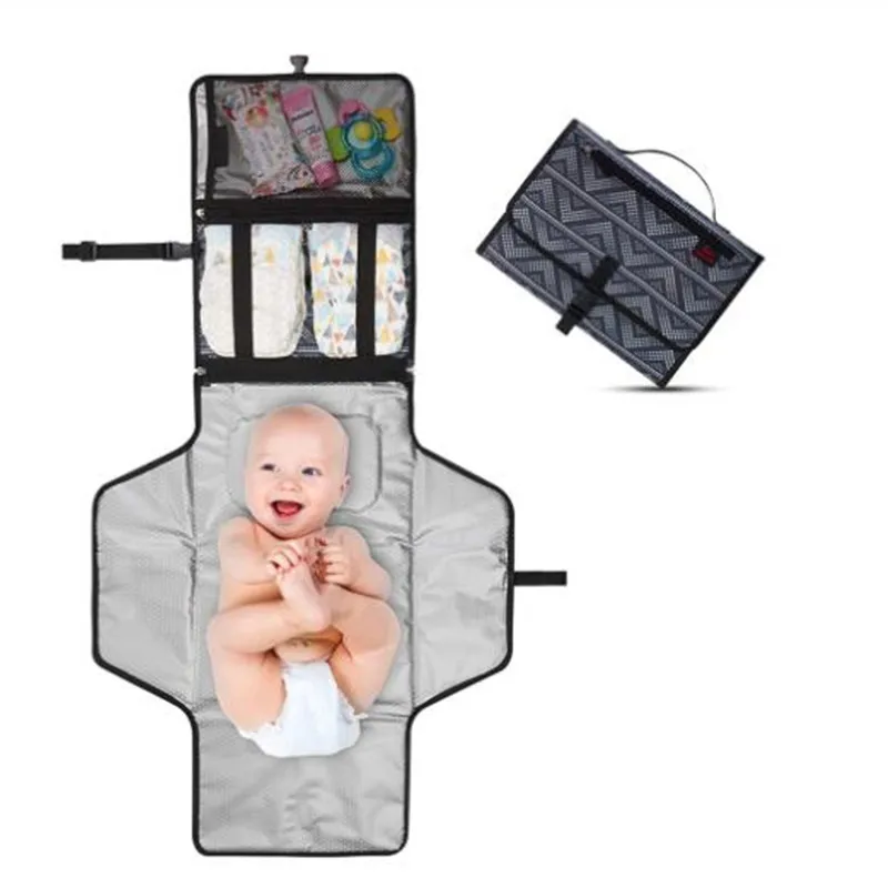 

Light Black Bags Baby Newborns Foldable Waterproof Changing Pad Diaper Portable Baby Diaper Cover Mat Clean Hand Folding Bolsas