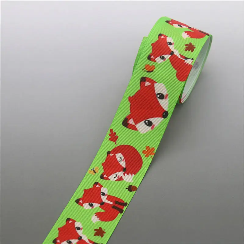 DHK 1,5 ''50 ярдов животные лиса напечатанный Grosgrain ленточный аксессуар Hairbow головной убор украшение «сделай сам» оптом 38 мм S1127 - Цвет: 10205