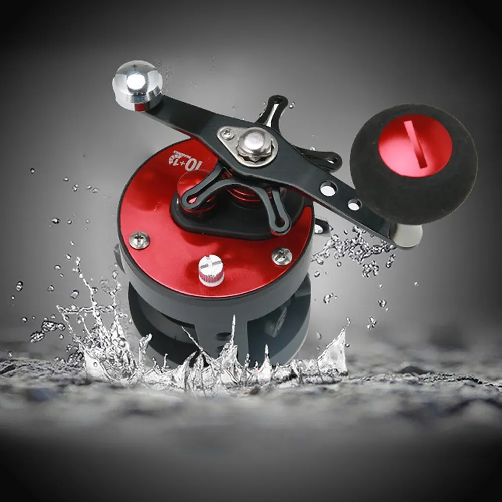 10+1 BB Fishing Reel Left/Right 5.6:1 Trolling Reel Drum Fishing Reel Snakehead Bass Salmon Fishing Reel JXF