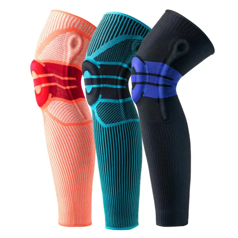 Football Basketball Leg Knee Long Sleeve Protector Gear Soccer Legwarmer Compression Shin Guard Calf Pads | Спорт и развлечения
