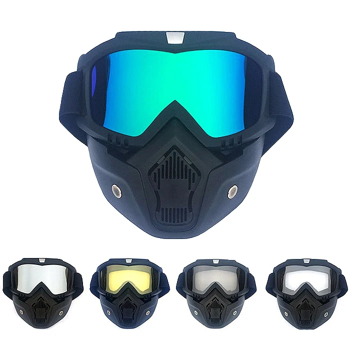 

R017 New Strange Riding Eyewear Detachable Mask Goggles Motorcycle Goggles Protective Glasses Fashion Goggles Disassembly