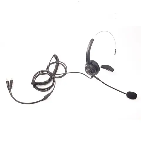 Center Headset With Microphone 2.5/3.5mm Plug Telephone Voice Interphone Headphone For Computer PC Game Volume Control