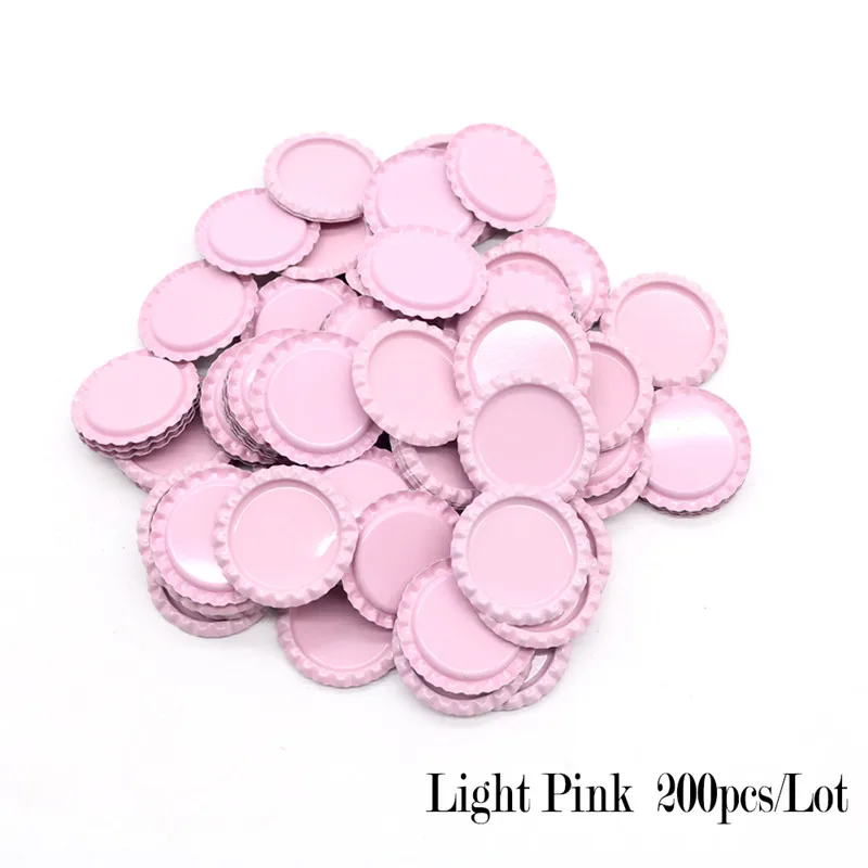Jewelry Making Supplies 200pcs/lot 25mm Inside Colored Round Bottle Caps for DIY Hairbow