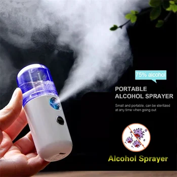 

30ml Mini Electric Face Steamer Automatic Alcohol Sprayer USB Rechargeble Portable Alcohol Dispenser For Hand Disinfection