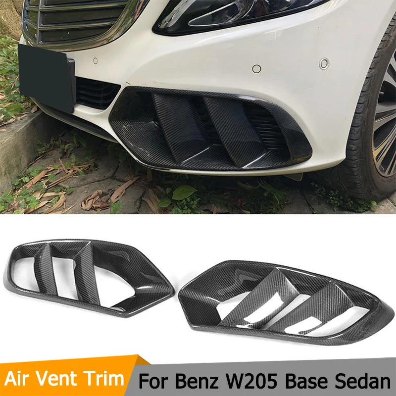 Front Bumper Air Vent Cover Outlet Mesh Grill for Mercedes-Benz W205 Base Sedan C180 C300 2015 - 2018 C Class Carbon Fiber / FRP |