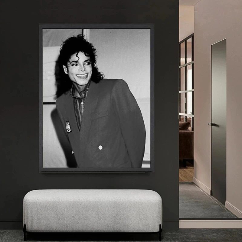 Black and White Michael Jackson Posters Prints Wall Art Canvas Painting  Mural for Living Room Bar Cafe Home Decoration Cuadros
