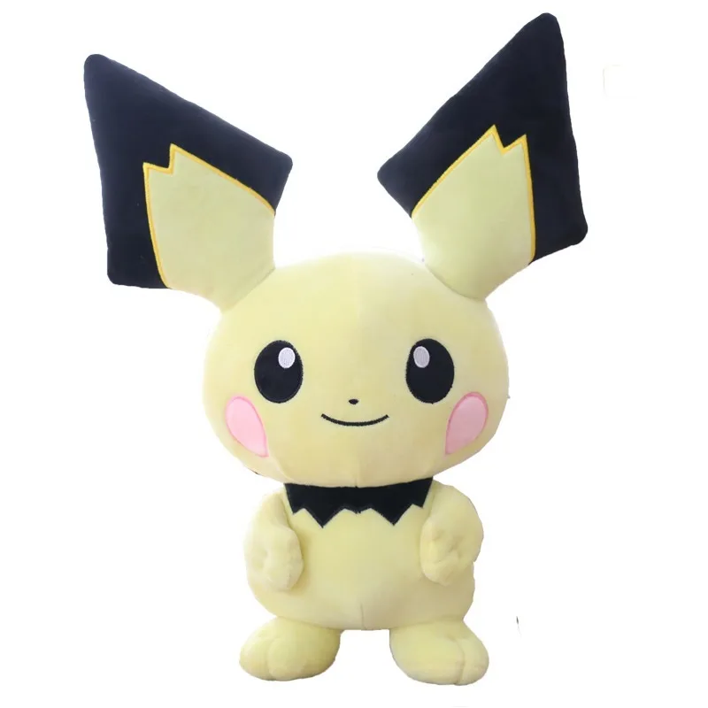 TAKARA TOMY Pokemon Pichu Plush Lovely Pikachu Juvenile Version Evolution Toy Hobby Collectible Doll Kawaii Gift for Girl