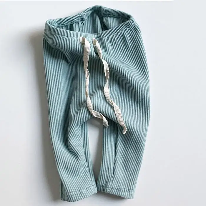 Baby Girls Solid Leggings Boys Ribbed Pp Pants Little Boy Casual Harems Pants Kids Trousers Bottoming Pant