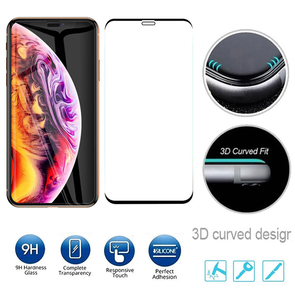 Ouhaobin 3 шт 9H HD закаленное стекло для Iphone 11/11 Pro/11 PRO Max Защитное стекло для экрана на Iphone 5,8/6,1/дюйма