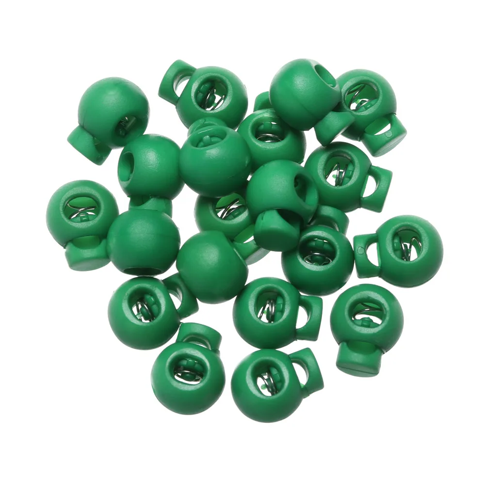 Chiusura a levetta ovale di vendita calda chiusura a cordoncino elastico in plastica a doppio foro per zaino per abbigliamento con coulisse