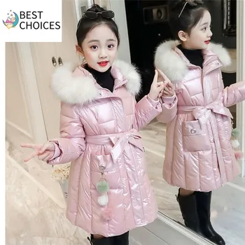 

Kids Girls Jacket 2020 Winter Jacket For Girls Coat Baby Warm Hooded Outerwear Coat Girls Clothing Children Long Down Parkas